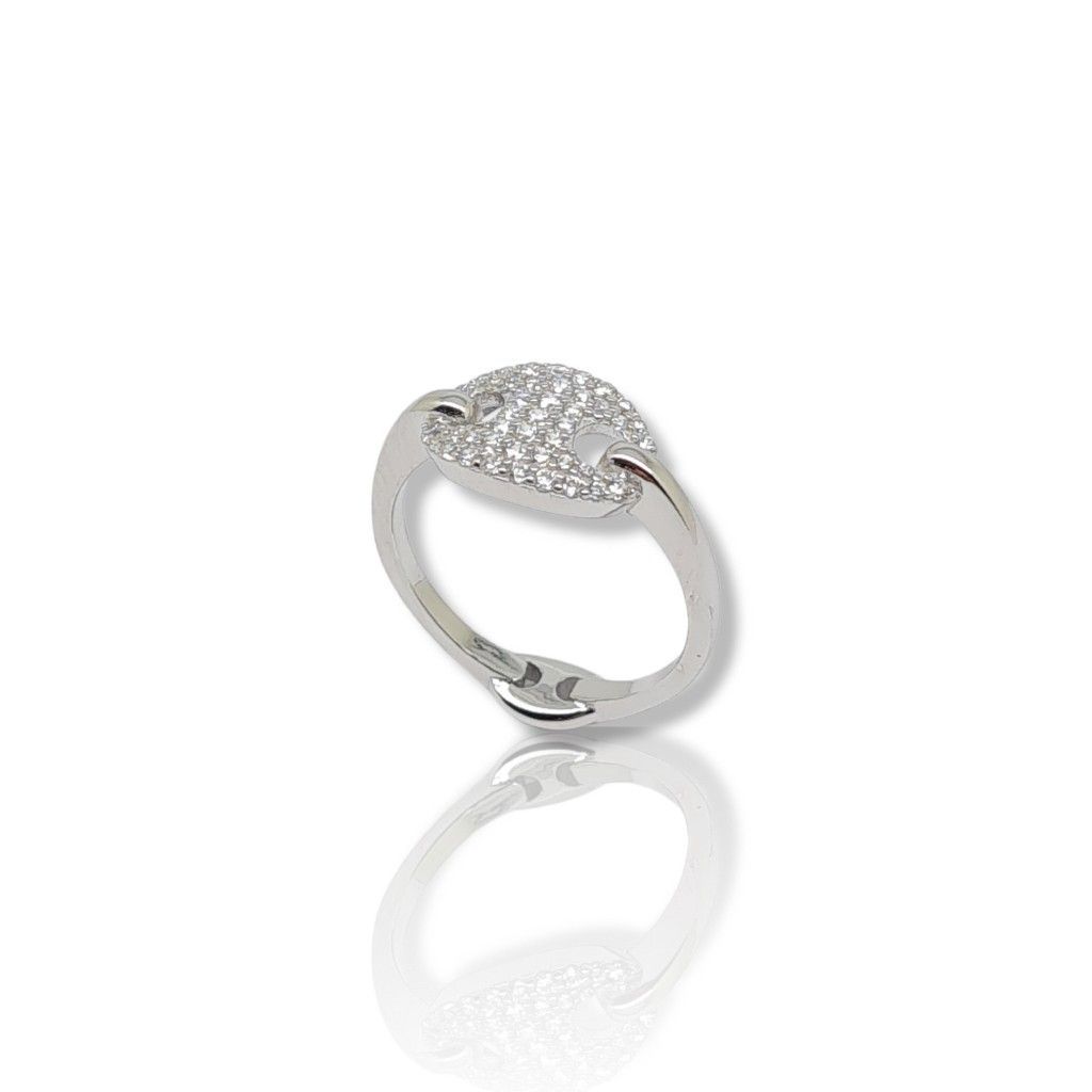 Platinum plated silver  925° ring (code FC002783)